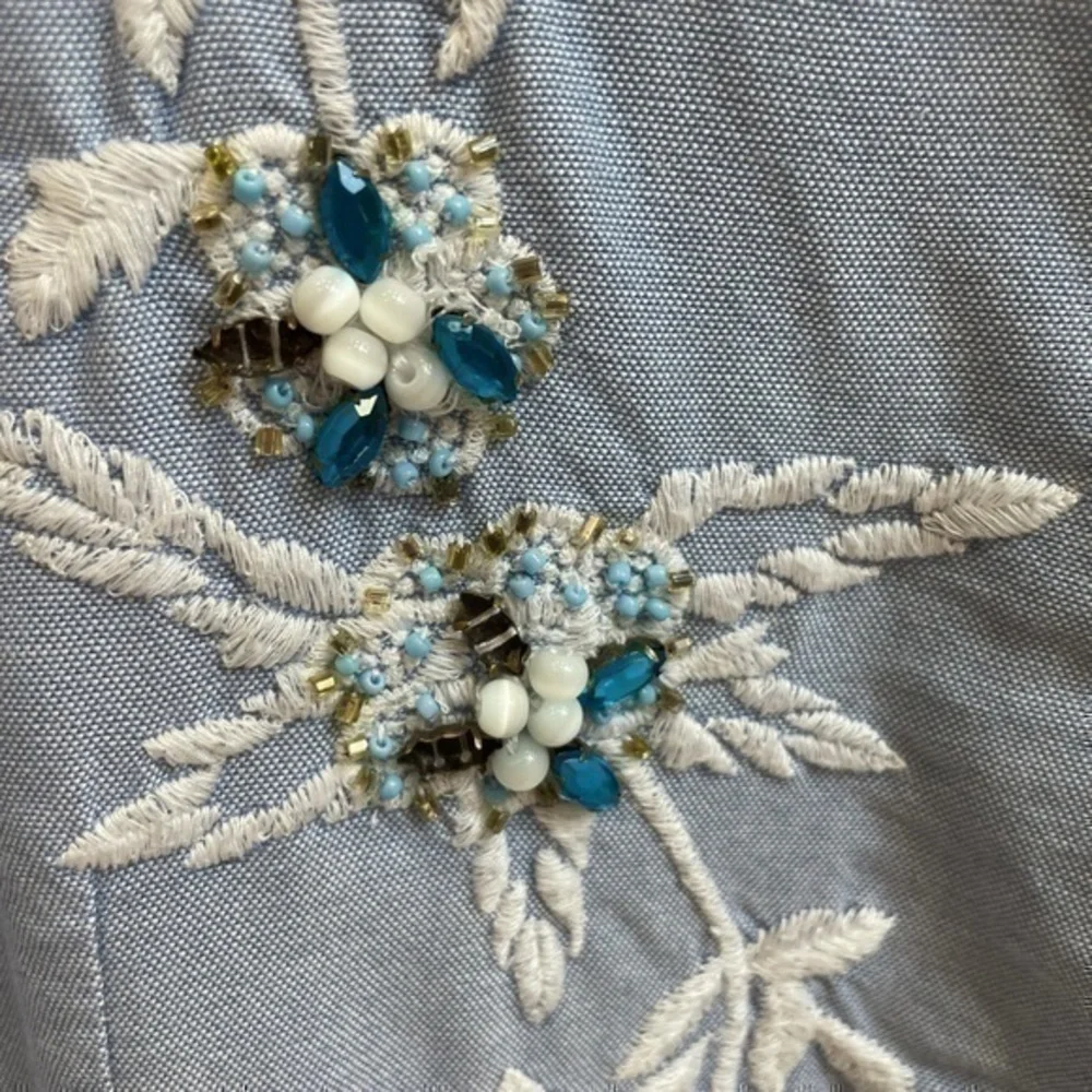 Just Cavalli Button Down W/ Embroidery And Stones